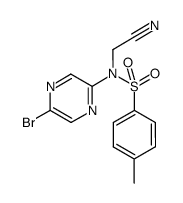 N-(5-bromo-pyrazin-2-yl)-N-cyanomethyl-4-methyl-benzenesufonamide结构式