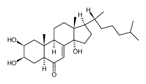 2β,3β,14-Trihydroxy-5α-cholest-7-en-6-one structure