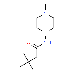 Butanamide, 3,3-dimethyl-N-(4-methyl-1-piperazinyl)- (9CI) Structure