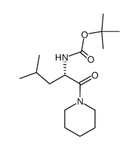 (S)-tert-butyl 4-methyl-1-oxo-1-(piperidin-1-yl)pentan-2-ylcarbamate结构式