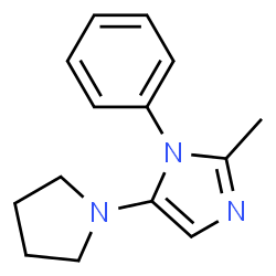 1H-Imidazole,2-methyl-1-phenyl-5-(1-pyrrolidinyl)-(9CI) Structure