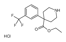 4-[3-(TRIFLUOROMETHYL)PHENYL]-4-PIPERIDINECARBOXYLIC ACID ETHYL ESTER HYDROCHLORIDE structure