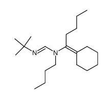 (E)-N'-tert-butyl-N-butyl-N-(1-cyclohexylidenepentyl)formimidamide Structure