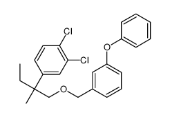 1,2-dichloro-4-[2-methyl-1-[(3-phenoxyphenyl)methoxy]butan-2-yl]benzen e结构式