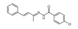 1t-phenyl-buten-(1)-one-(3)-(4-chloro-benzoylhydrazone) Structure