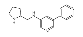 5-pyridin-4-yl-N-(pyrrolidin-2-ylmethyl)pyridin-3-amine Structure