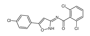 2,6-dichloro-N-[5-(4-chlorophenyl)-1,2-oxazol-3-yl]benzamide结构式