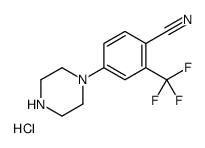 4-PIPERAZIN-1-YL-2-TRIFLUOROMETHYL-BENZONITRILE HYDROCHLORIDE structure
