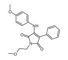 1-(2-methoxyethyl)-3-[(4-methoxyphenyl)amino]-4-phenyl-1H-pyrrole-2,5-dione结构式