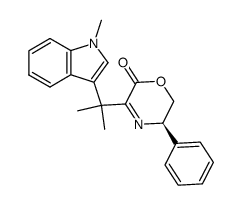 (R)-(+)-3-[1-methyl-1-(1-methyl-1H-indol-3-yl)ethyl]-5-phenyl-5,6-dihydro[1,4]oxazin-2-one Structure