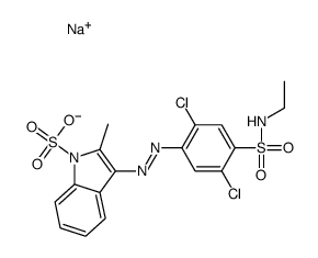 sodium 3-[[2,5-dichloro-4-[(ethylamino)sulphonyl]phenyl]azo]-2-methyl-1H-indolesulphonate结构式