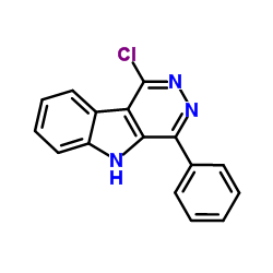 1-Chloro-4-phenyl-5H-pyridazino[4,5-b]indole结构式