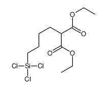 diethyl 2-(4-trichlorosilylbutyl)propanedioate Structure