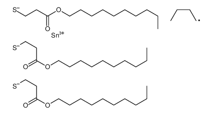 decyl 3-[butyl-bis[(3-decoxy-3-oxopropyl)sulfanyl]stannyl]sulfanylpropanoate Structure