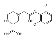 3-carbamoyl-N-(2,6-dichlorophenyl)piperazine-1-acetamide结构式