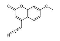 4-(diazoniomethylidene)-7-methoxychromen-2-olate结构式
