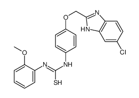 3-[4-[(5-chloro-3H-benzoimidazol-2-yl)methoxy]phenyl]-1-(2-methoxyphen yl)thiourea结构式