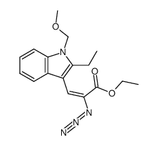 ethyl 2-azido-3-(2-ethyl-1-methoxymethylindol-3-yl)propenoate结构式