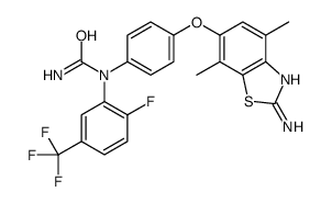 Urea,N-[4-[(2-amino-4,7-dimethyl-6-benzothiazolyl)oxy]phenyl]-N-[2-fluoro-5-(trifluoromethyl)phenyl]- picture