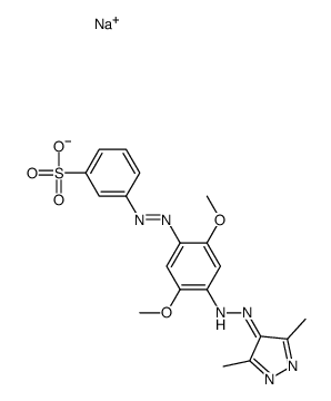 sodium 3-[[4-[(3,5-dimethyl-1H-pyrazol-4-yl)azo]-2,5-dimethoxyphenyl]azo]benzenesulphonate结构式