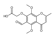 (6-formyl-5,8-dimethoxy-2-methyl-4-oxo-4H-chromen-7-yloxy)-acetic acid结构式