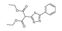 diethyl 2-phenyl-1,3,4-thiadiazol-5-ylmalonate Structure