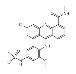 6-Chloro-9-(4-methanesulfonylamino-2-methoxy-phenylamino)-acridine-4-carboxylic acid methylamide Structure