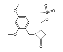 1-(2,4-dimethoxy-benzyl)-4-(mesyloxymethyl)-2-azetidinone结构式