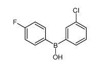 (3-chlorophenyl)-(4-fluorophenyl)borinic acid Structure
