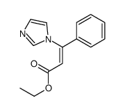 ethyl 3-imidazol-1-yl-3-phenylprop-2-enoate结构式