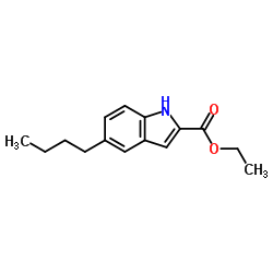Ethyl 5-butyl-1H-indole-2-carboxylate结构式