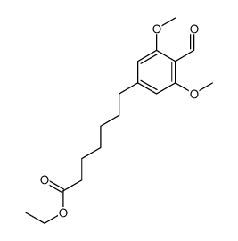 ethyl 7-(4-formyl-3,5-dimethoxyphenyl)heptanoate结构式