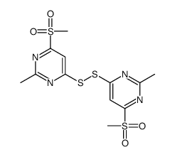 2-methyl-4-[(2-methyl-6-methylsulfonylpyrimidin-4-yl)disulfanyl]-6-methylsulfonylpyrimidine Structure
