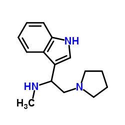 1-(1H-INDOLE-3-YL)-2-PYRROLIDIN-1-YL-ETHYL]-METHYL-AMINE Structure