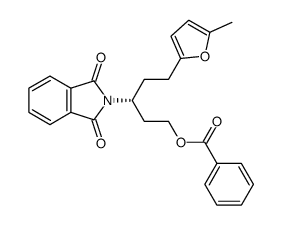 Benzoic acid (R)-3-(1,3-dioxo-1,3-dihydro-isoindol-2-yl)-5-(5-methyl-furan-2-yl)-pentyl ester Structure