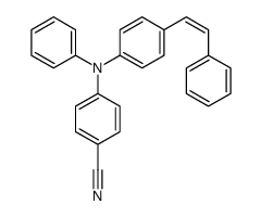 4-(N-[4-(2-phenylethenyl)phenyl]anilino)benzonitrile Structure