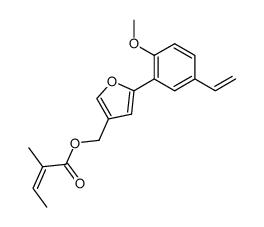 <5-(2-Methoxy-4-vinylphenyl)-3-furylmethyl>angelat Structure