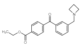 3-AZETIDINOMETHYL-4'-CARBOETHOXYBENZOPHENONE结构式