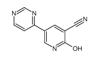 2-oxo-5-pyrimidin-4-yl-1H-pyridine-3-carbonitrile结构式