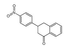 3-(4-nitrophenyl)-3,4-dihydro-2H-naphthalen-1-one结构式