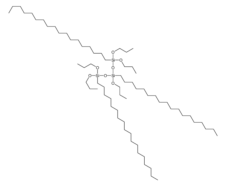 octadecyl-bis[[octadecyl(dipropoxy)silyl]oxy]-propoxysilane Structure