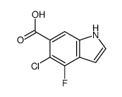 5-chloro-4-fluoro-1H-indole-6-carboxylic acid结构式