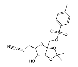 6-azido-6-deoxy-2,3-O-isopropylidene-1-O-(p-toluenesulfonyl)-α-L-sorbofuranose结构式