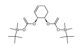 (3S,4R)-3,4-Bis-[1-(tert-butyl-dimethyl-silanyloxy)-vinyloxy]-cyclohexene结构式