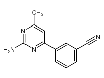 3-(2-amino-6-methylpyrimidin-4-yl)benzonitrile Structure