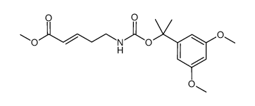 5-[1-(3,5-dimethoxy-phenyl)-1-methyl-ethoxycarbonylamino]-pent-2-enoic acid methyl ester结构式