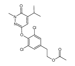 3,5-dichloro-4-((5-isopropyl-1-methyl-6-oxo-1,6-dihydropyridazin-3-yl)oxy)phenylethyl acetate Structure