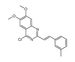 4-chloro-6,7-dimethoxy-2-[2-(3-methylphenyl)ethenyl]quinazoline结构式