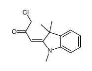 1-氯-3-(1,3,3-三甲基-1,3-二氢吲哚-2-基)-2-丙酮结构式