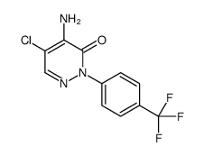 4-amino-5-chloro-2-[4-(trifluoromethyl)phenyl]pyridazin-3-one结构式
